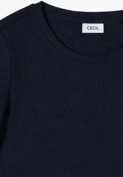 Basic T-Shirt in Rippstruktur