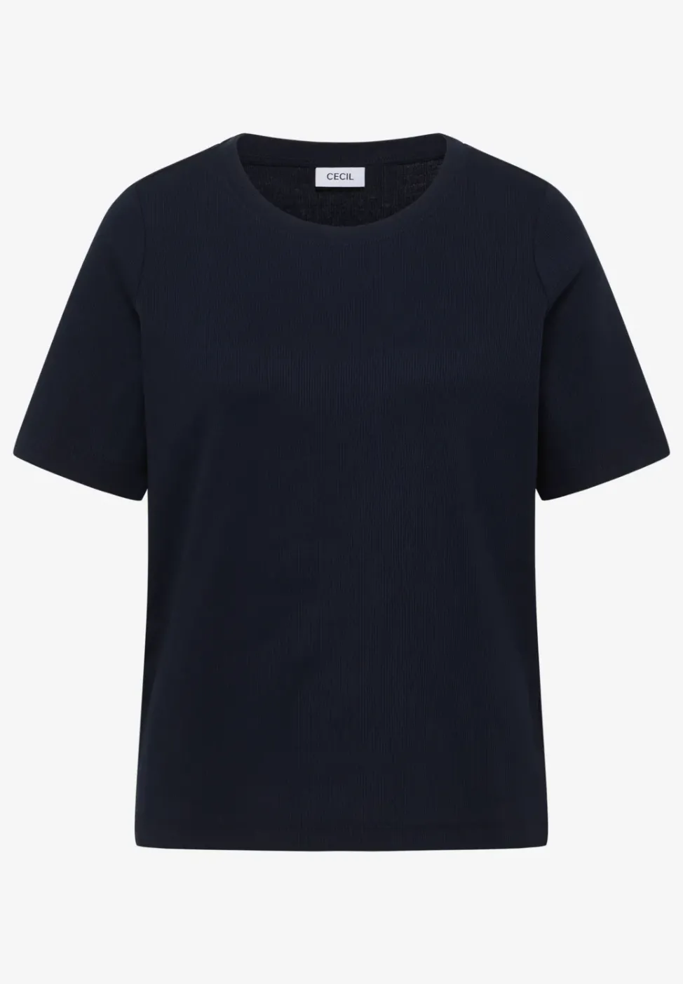 Basic T-Shirt in Rippstruktur