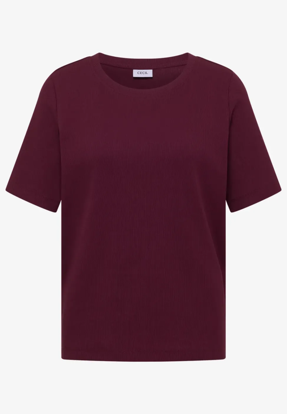 Basic T-Shirt in Rippstruktur