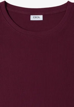 Basic T-Shirt in Rippstruktur