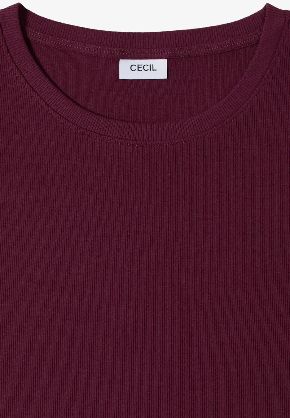Basic T-Shirt in Rippstruktur