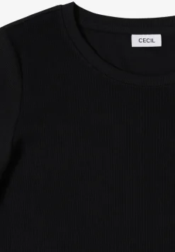 Basic T-Shirt in Rippstruktur