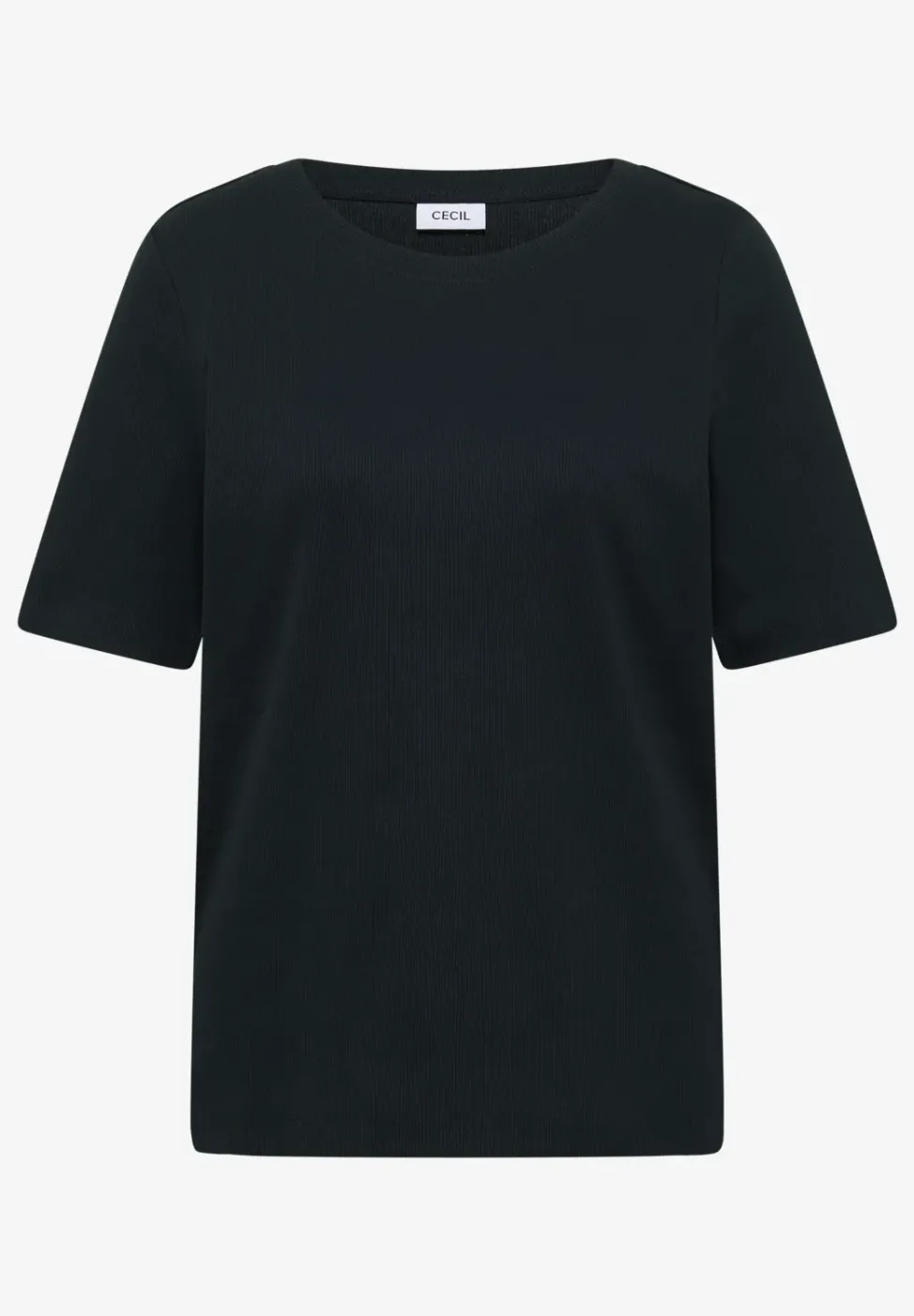 Basic T-Shirt in Rippstruktur