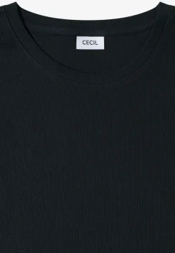 Basic T-Shirt in Rippstruktur