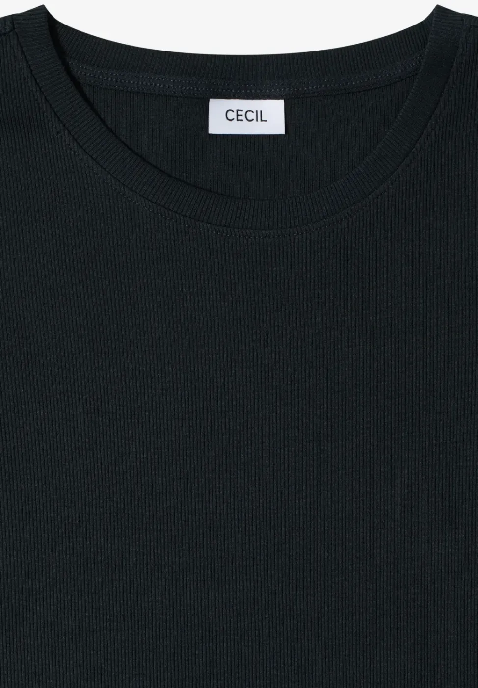 Basic T-Shirt in Rippstruktur
