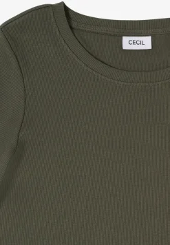 Basic T-Shirt in Rippstruktur