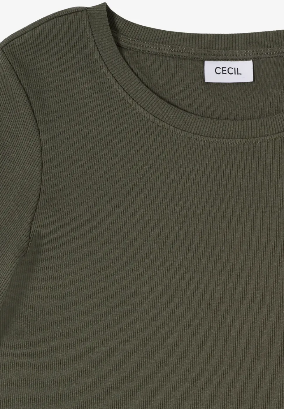 Basic T-Shirt in Rippstruktur