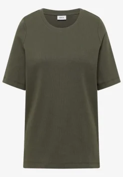 Basic T-Shirt in Rippstruktur