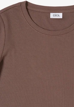 Basic T-Shirt in Rippstruktur