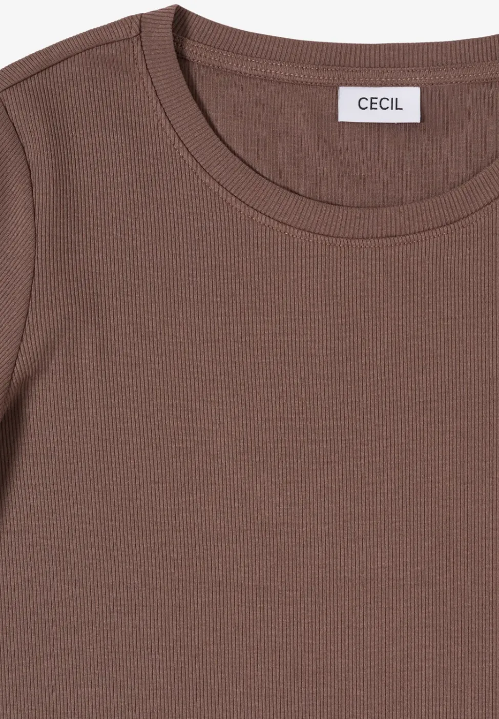Basic T-Shirt in Rippstruktur