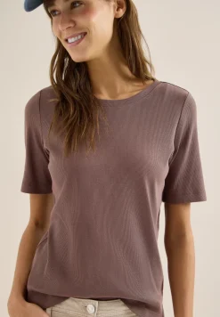 Basic T-Shirt in Rippstruktur