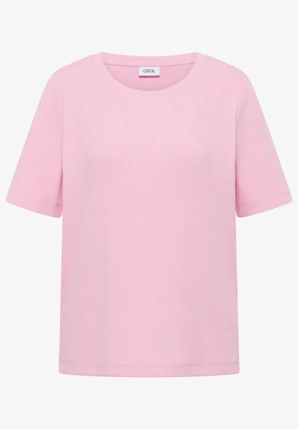 Basic T-Shirt in Rippstruktur