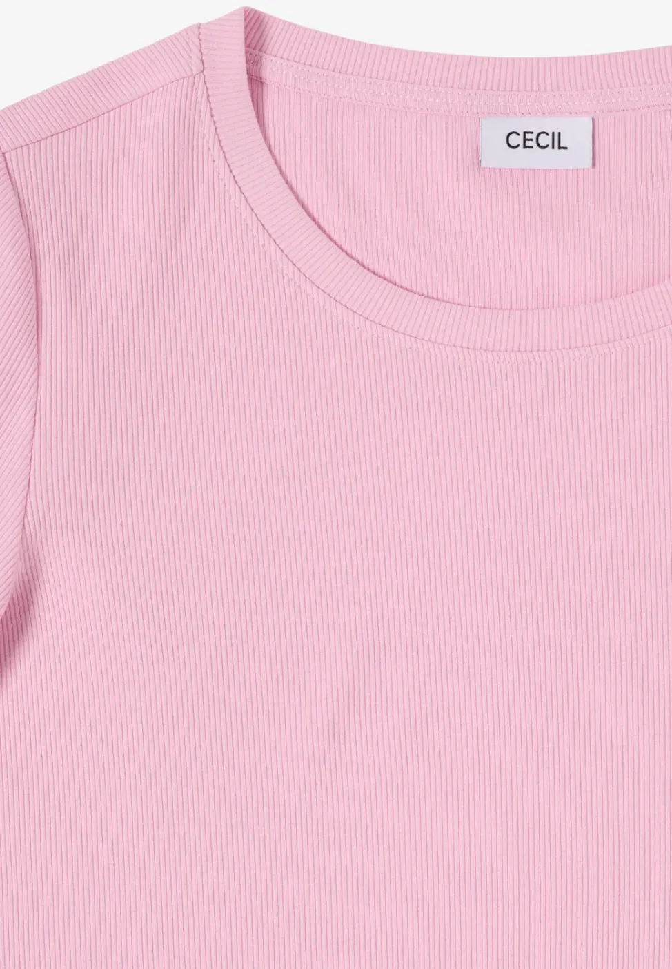 Basic T-Shirt in Rippstruktur