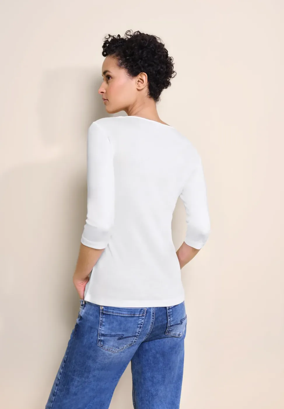 Basic T-Shirt mit 3/4 Arm