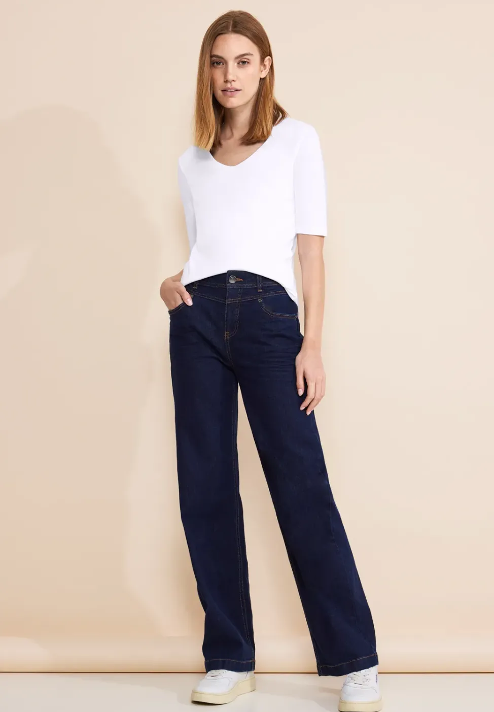 Basic T-Shirt mit blickdichter Front