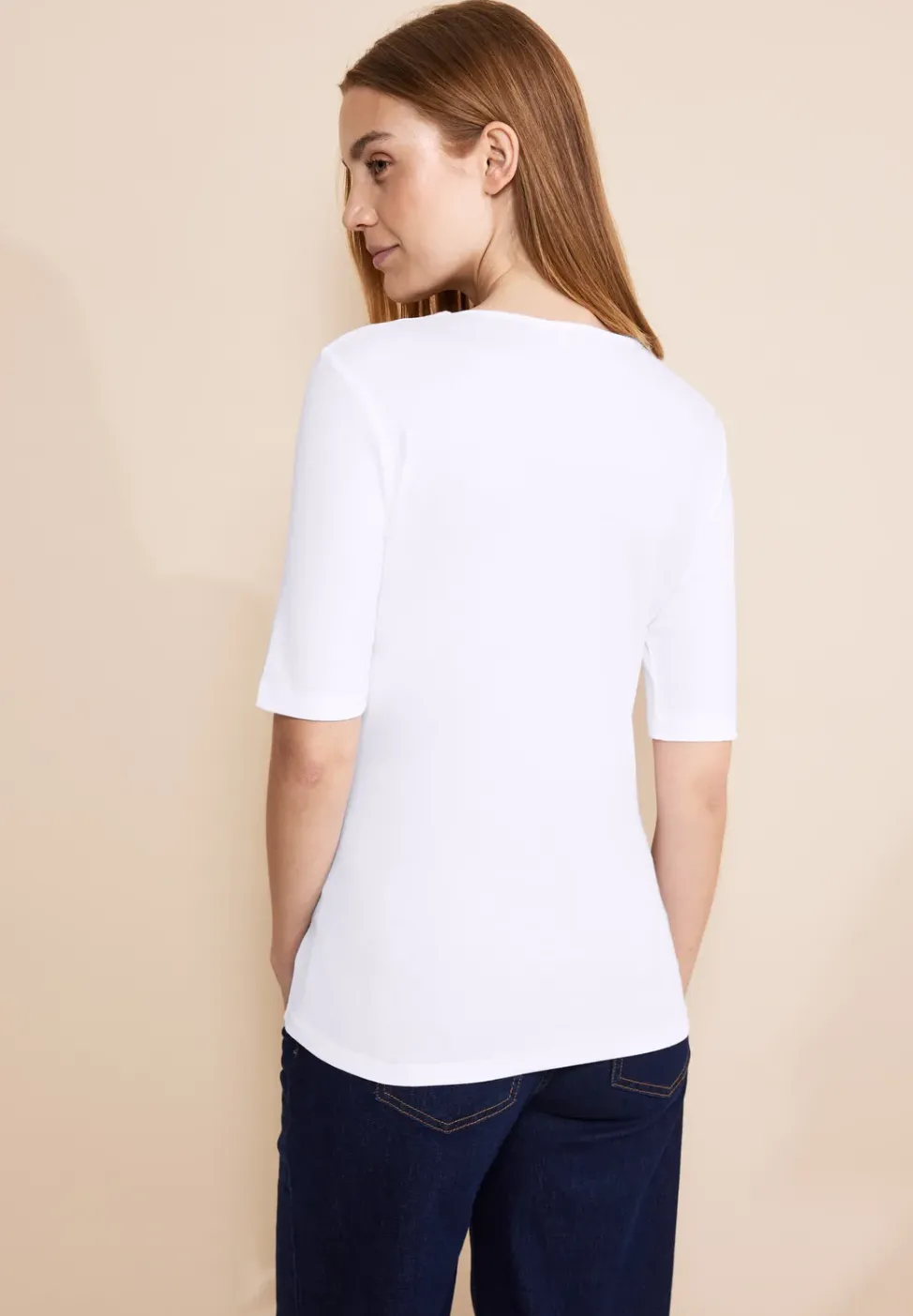 Basic T-Shirt mit blickdichter Front