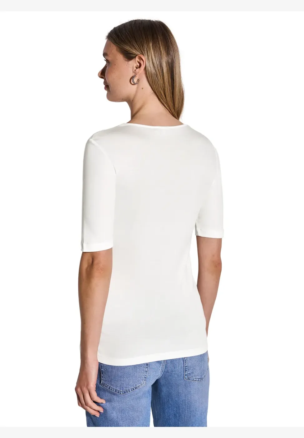 Basic T-Shirt mit blickdichter Front