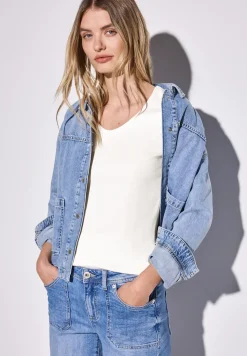 Basic T-Shirt mit blickdichter Front
