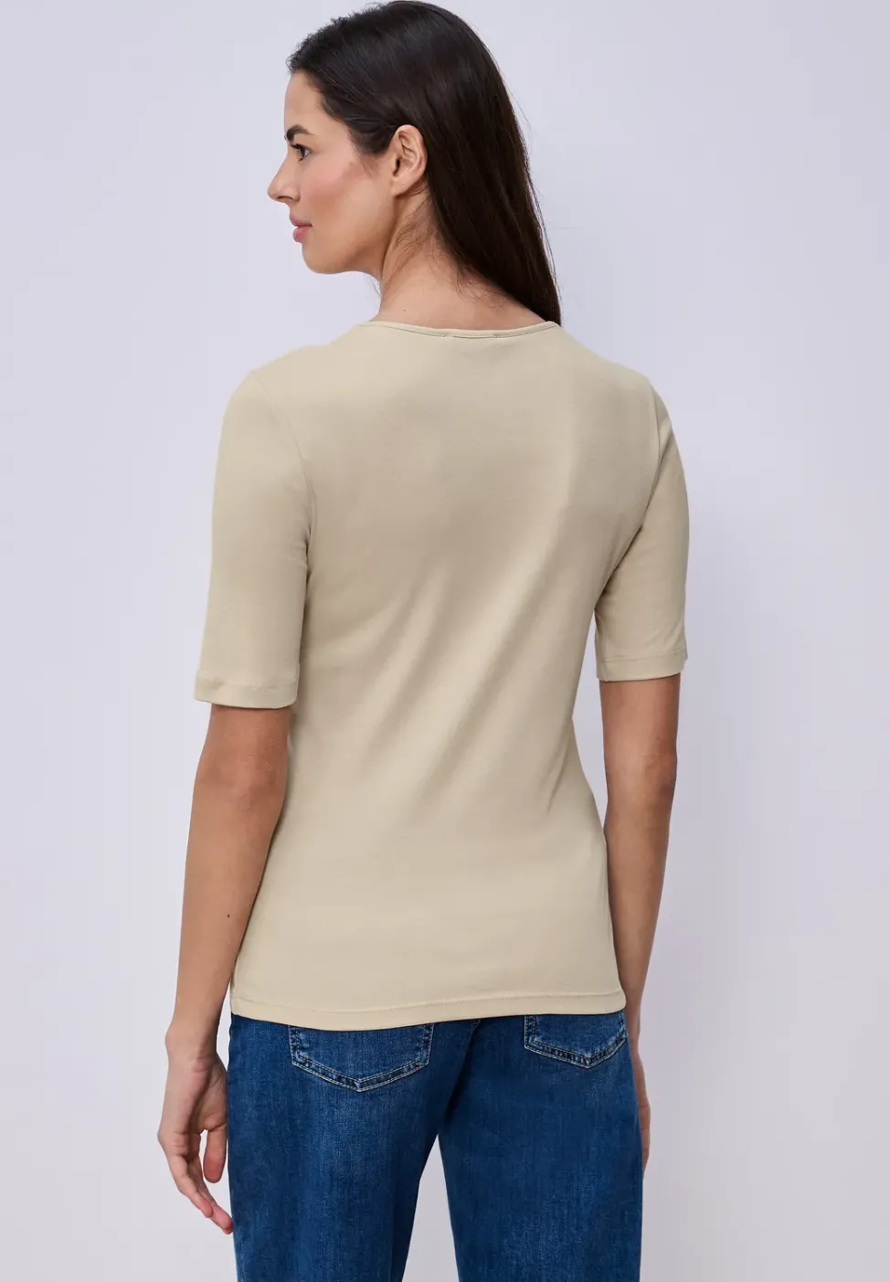Basic T-Shirt mit blickdichter Front