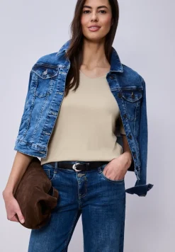 Basic T-Shirt mit blickdichter Front