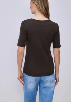 Basic T-Shirt mit blickdichter Front