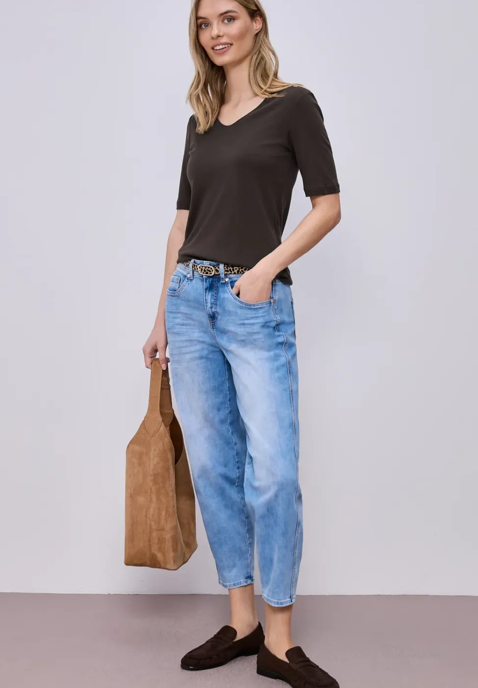 Basic T-Shirt mit blickdichter Front