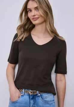 Basic T-Shirt mit blickdichter Front