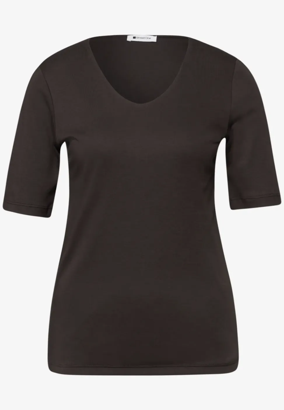 Basic T-Shirt mit blickdichter Front