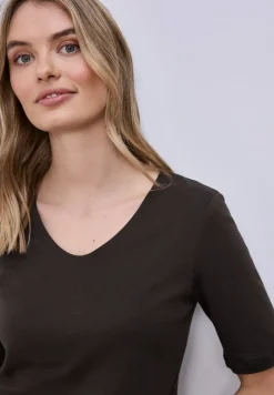 Basic T-Shirt mit blickdichter Front