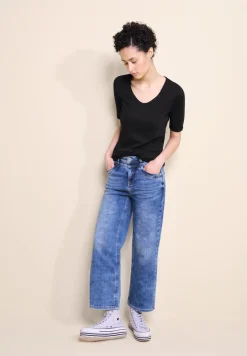 Basic T-Shirt mit blickdichter Front