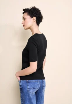 Basic T-Shirt mit blickdichter Front