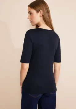 Basic T-Shirt mit blickdichter Front