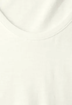 Basic T-Shirt mit gerundetem V-Neck