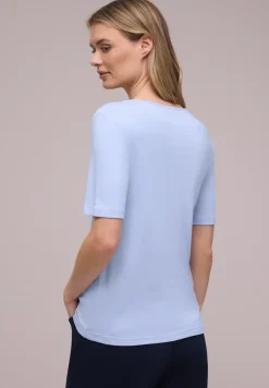 Basic T-Shirt mit Herzausschnitt