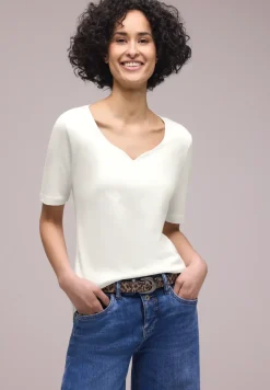 Basic T-Shirt mit Herzausschnitt