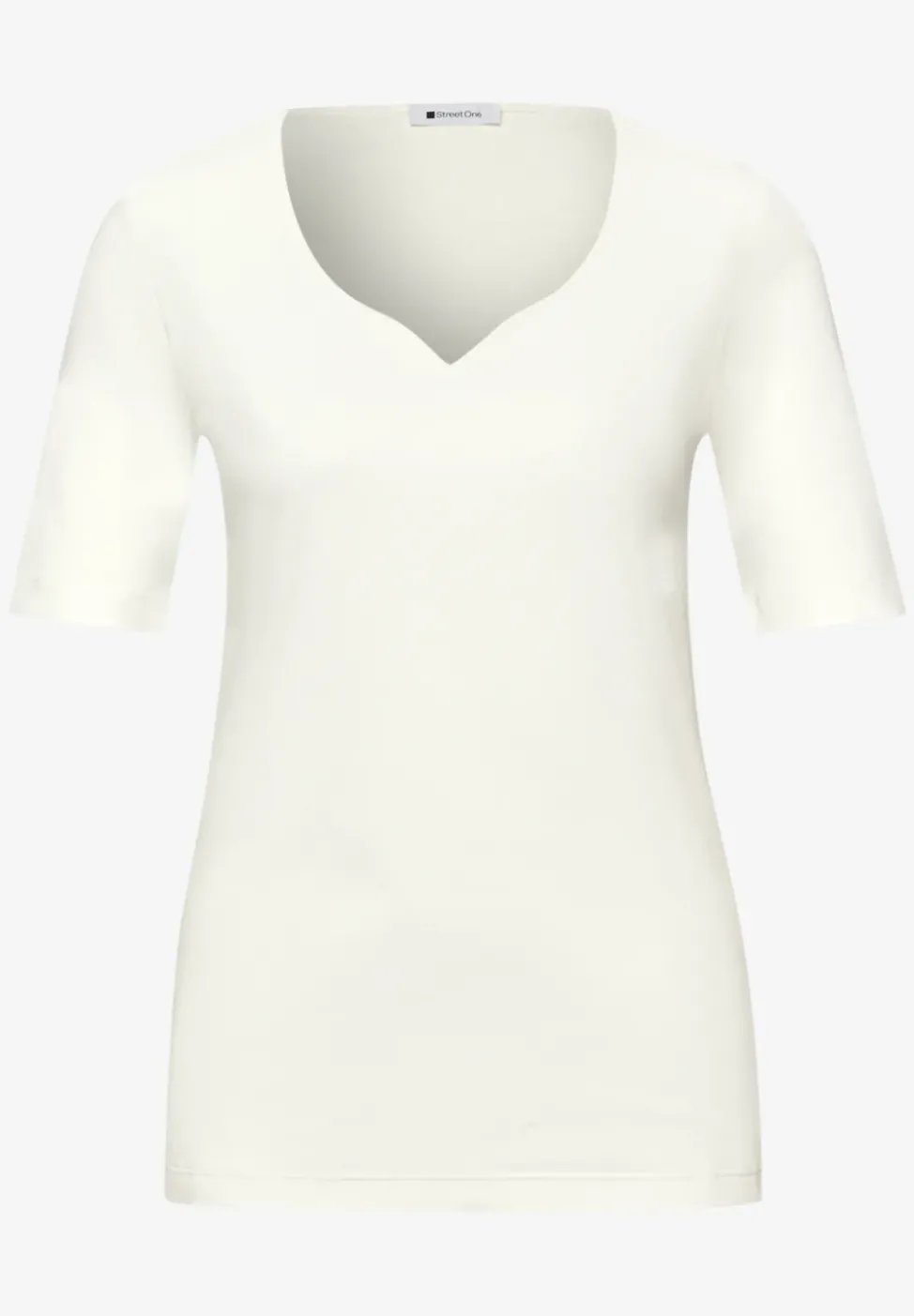 Basic T-Shirt mit Herzausschnitt