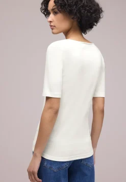 Basic T-Shirt mit Herzausschnitt
