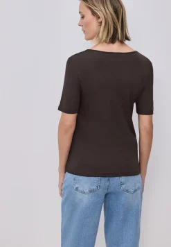 Basic T-Shirt mit Herzausschnitt
