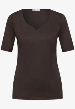 Basic T-Shirt mit Herzausschnitt