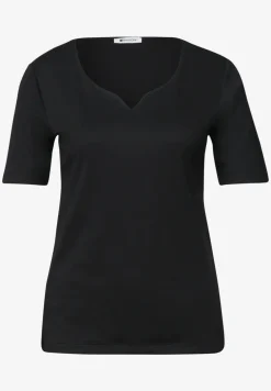 Basic T-Shirt mit Herzausschnitt