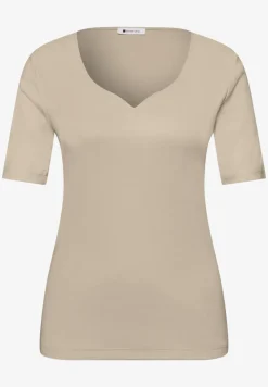 Basic T-Shirt mit Herzausschnitt
