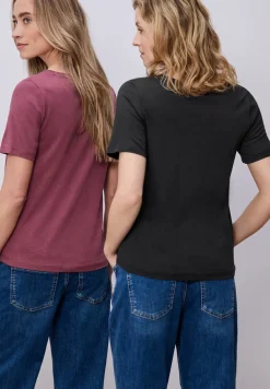 Basic T-Shirt mit Kurzarm im 2er-Pack