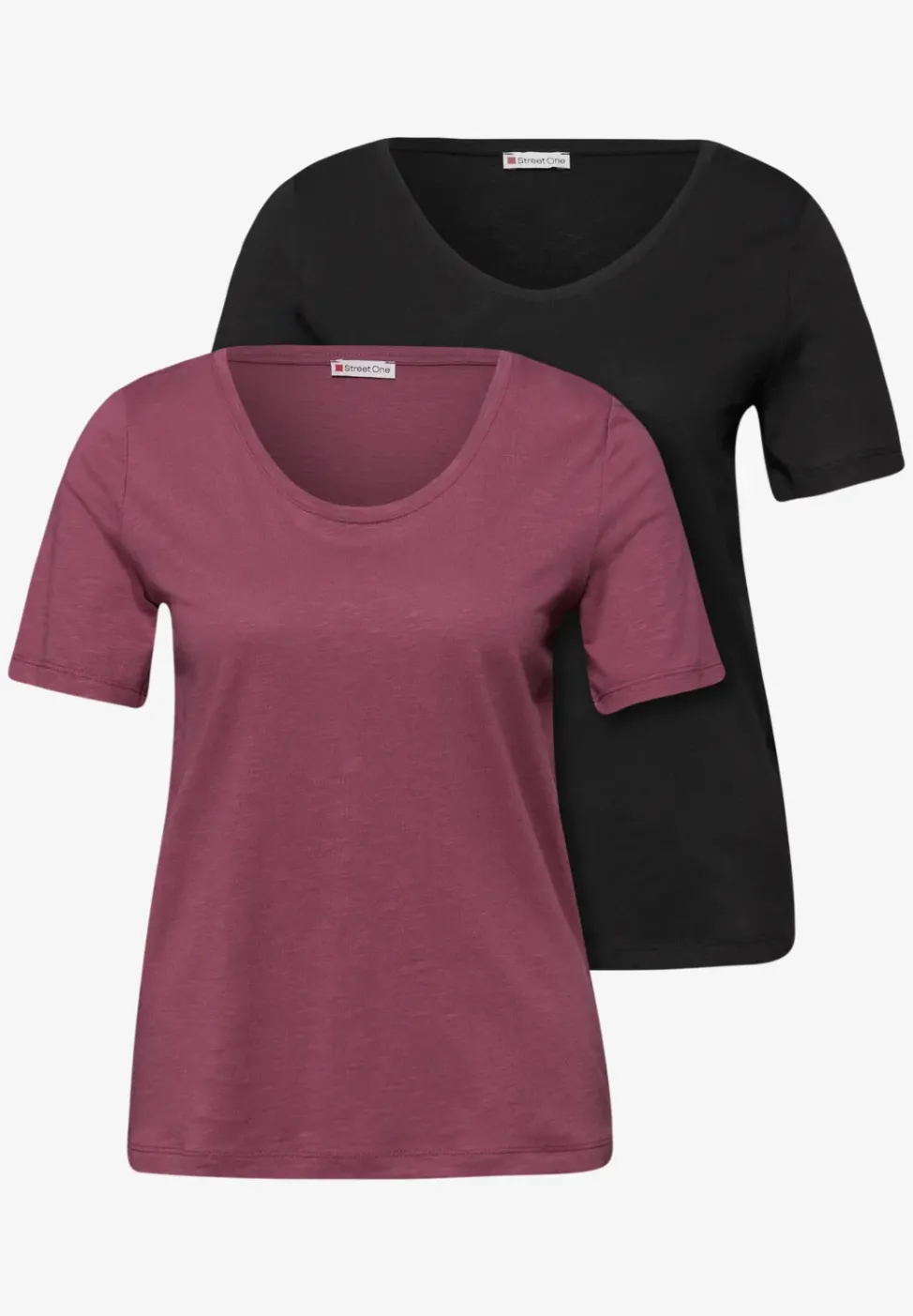 Basic T-Shirt mit Kurzarm im 2er-Pack