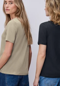 Basic T-Shirt mit Kurzarm im 2er-Pack