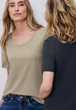 Basic T-Shirt mit Kurzarm im 2er-Pack