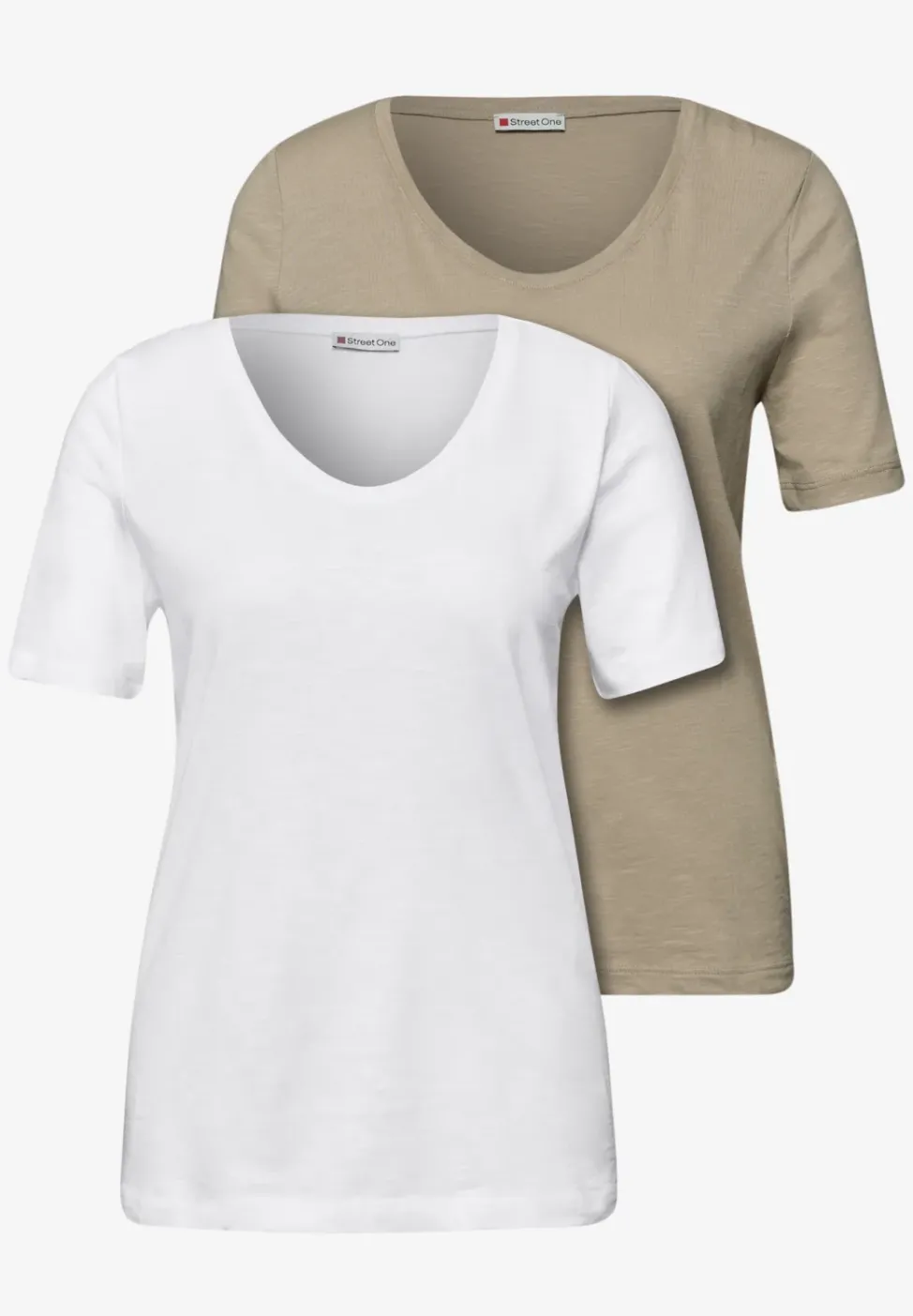 Basic T-Shirt mit Kurzarm im 2er-Pack