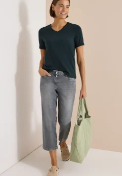 Basic T-Shirt mit Kurzarm und V-Neck