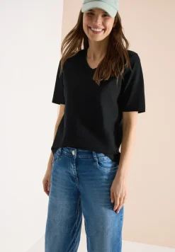 Basic T-Shirt mit Kurzarm und V-Neck