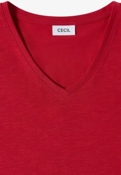 Basic T-Shirt mit Kurzarm und V-Neck