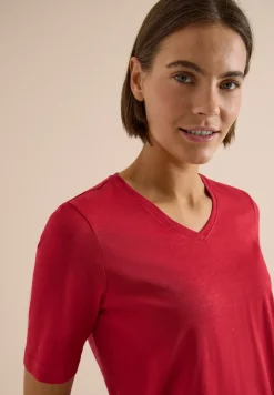 Basic T-Shirt mit Kurzarm und V-Neck